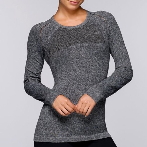 Lorna Jane Tops - Lorna Jane | Charcoal Heather Rhythmic Seamless Raglan Top